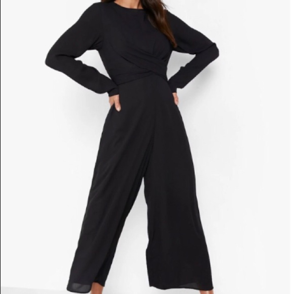 Elegant and Versatile Knot Front Culotte Jumpsuit